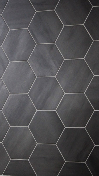 Ray Black Hexagon 9 ½” x 10”